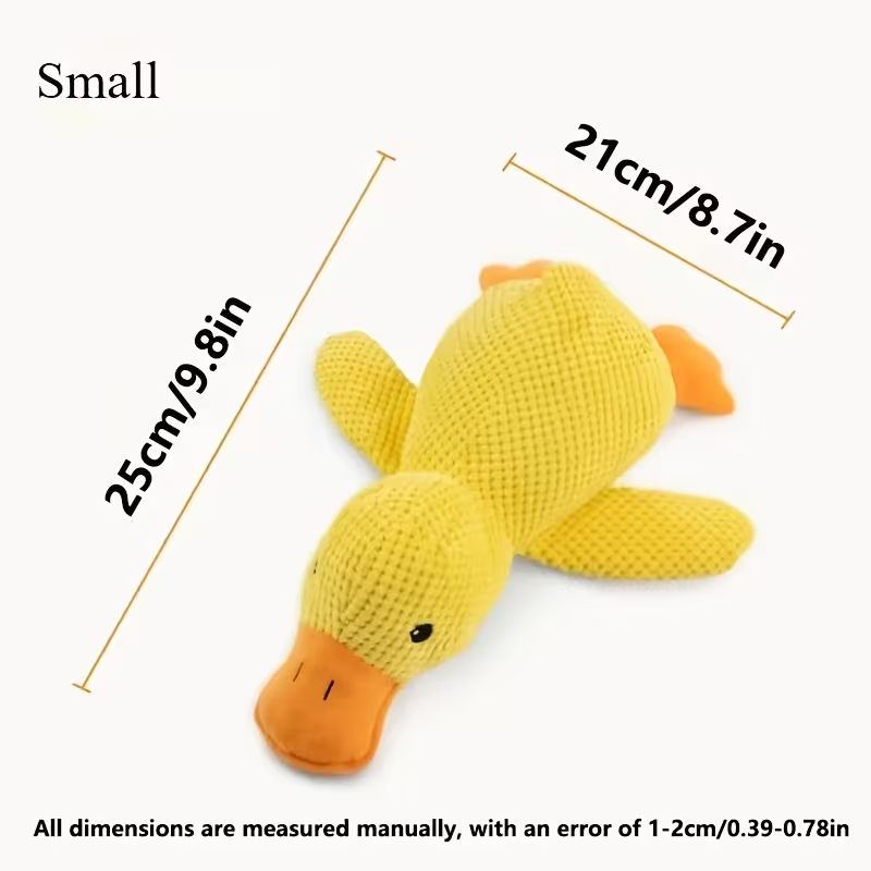 Cute Squeaky Duck Dog Plush Toy, Durable Teething Chew Toy For Puppies, Stress Relief Boredom Relief Interactive Pet Toy For Small Medium Large Dogs