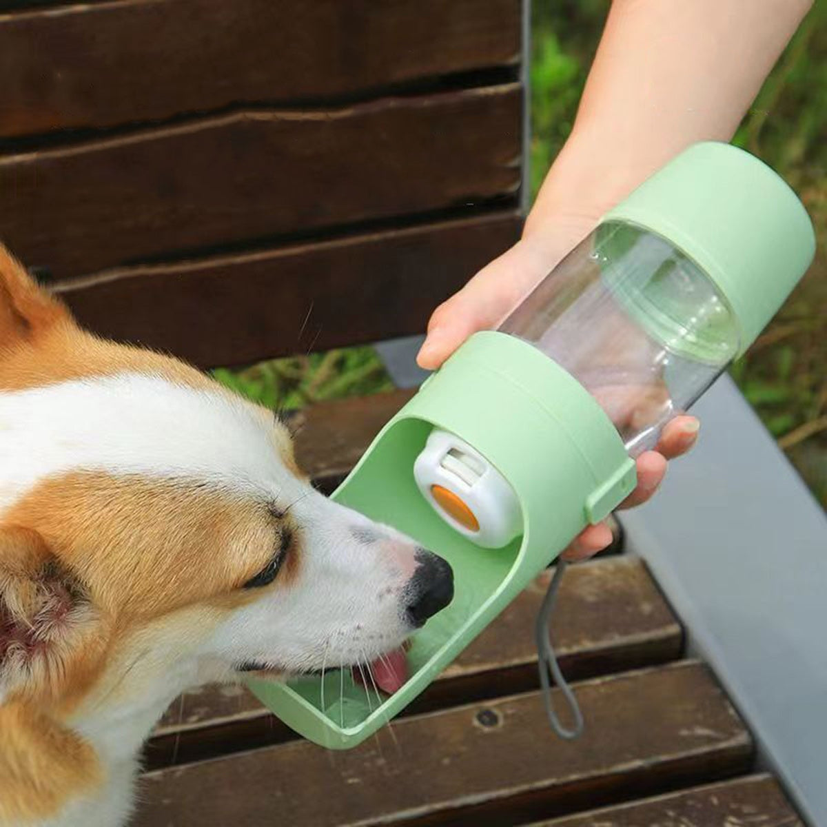 No-Leak Dog Travel Water Bottle | 2-in-1 Pet Drinker & Feeding Bowl for Outdoor Adventures
