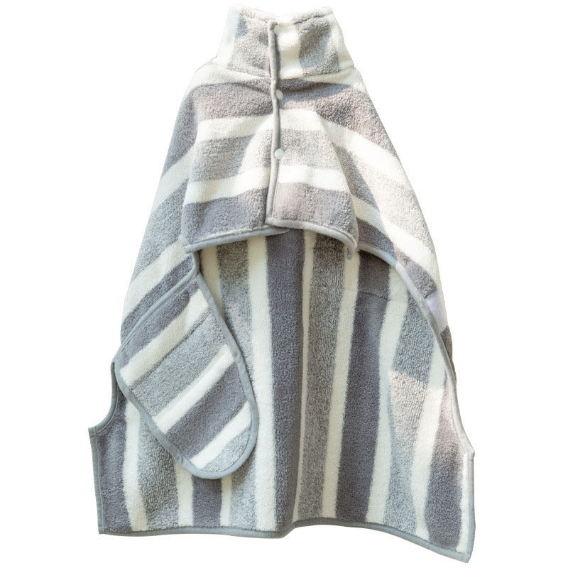 Super Absorbent Pet Drying Robe - Fast-Drying Microfiber Dog Bath Towel Coat with Adjustable Waist for Small, Medium & Large Dogs