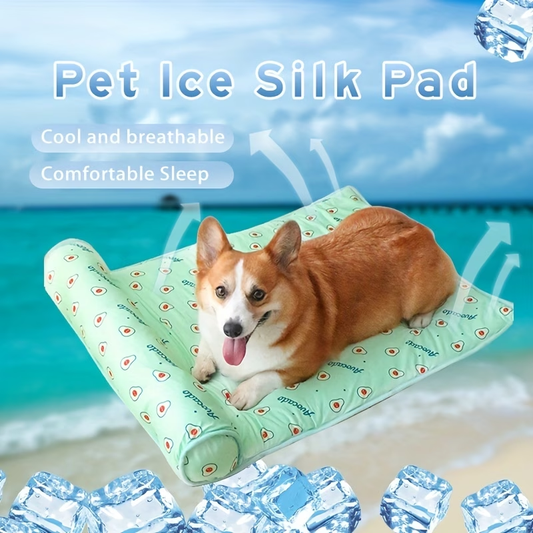 Pet Cooling Mat - Ice Silk Breathable Pad for Dogs & Cats