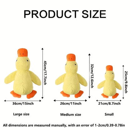 Cute Squeaky Duck Dog Plush Toy, Durable Teething Chew Toy For Puppies, Stress Relief Boredom Relief Interactive Pet Toy For Small Medium Large Dogs