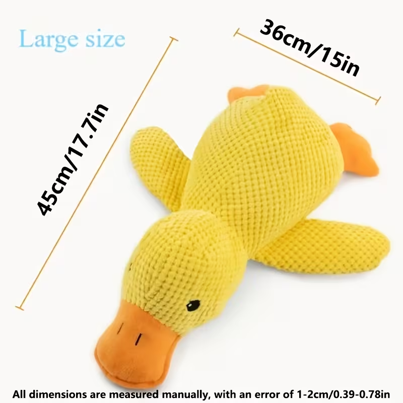 Cute Squeaky Duck Dog Plush Toy, Durable Teething Chew Toy For Puppies, Stress Relief Boredom Relief Interactive Pet Toy For Small Medium Large Dogs