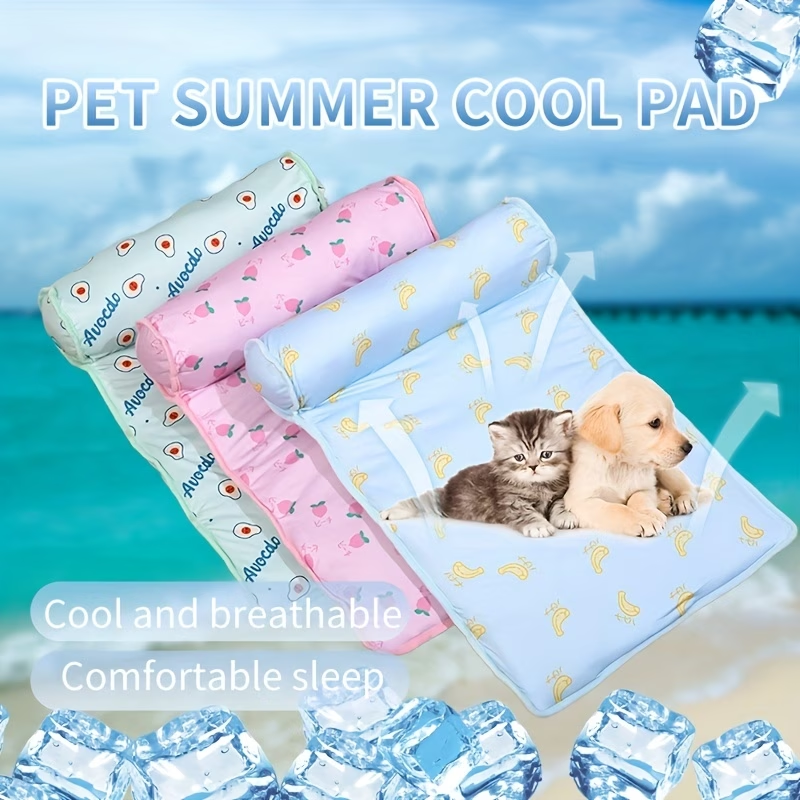 Pet Cooling Mat - Ice Silk Breathable Pad for Dogs & Cats