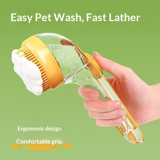 Easy Pet Wash Fast Lather Massage Brush | Ergonomic Handheld Silicone Scrubber for Stress-Free Grooming & Bathing