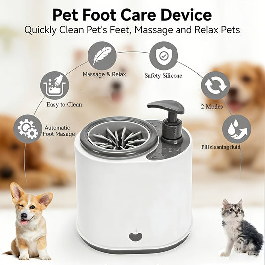 Automatic Pet Paw Cleaner - Painless & Safe Silicone Dog Foot Washer, Efficient Deep Cleaning Tool for Dogs & Cats, Pet-Friendly Design for Stress-Free Grooming