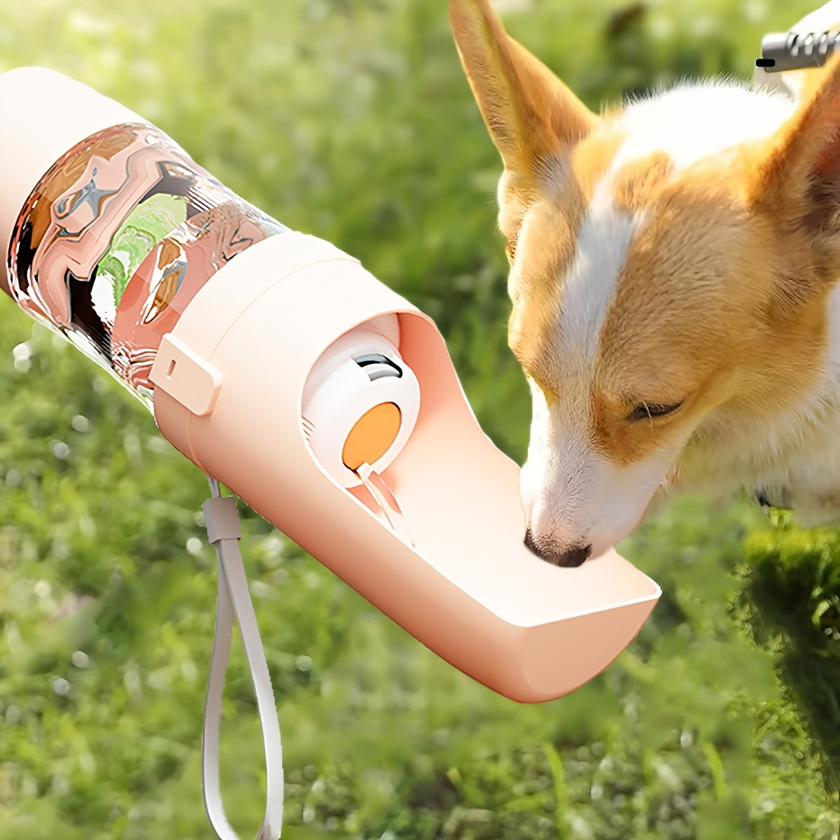No-Leak Dog Travel Water Bottle | 2-in-1 Pet Drinker & Feeding Bowl for Outdoor Adventures