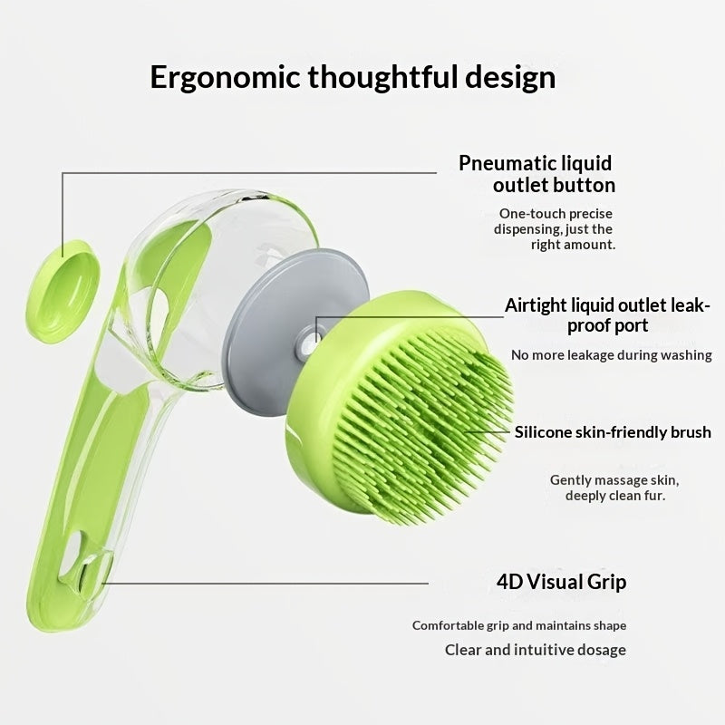 Easy Pet Wash Fast Lather Massage Brush | Ergonomic Handheld Silicone Scrubber for Stress-Free Grooming & Bathing