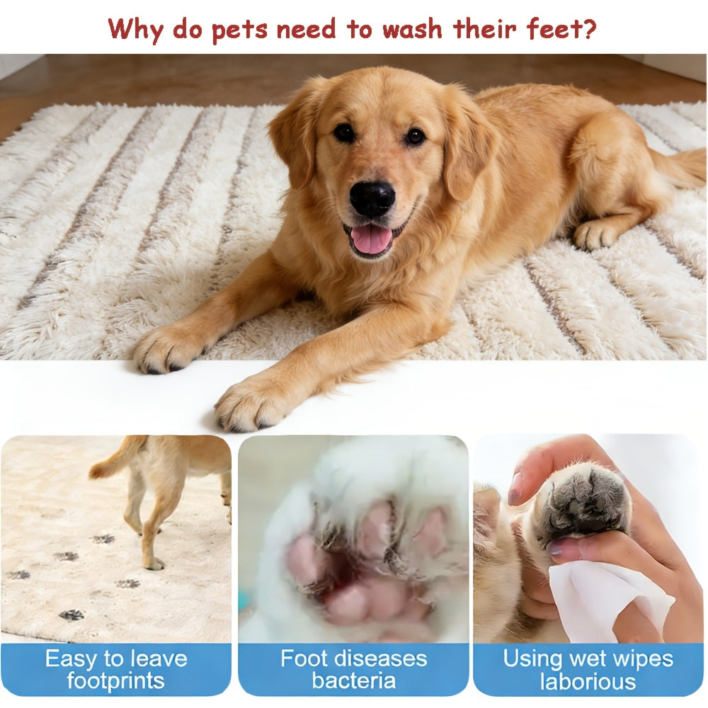 Automatic Pet Paw Cleaner - Painless & Safe Silicone Dog Foot Washer, Efficient Deep Cleaning Tool for Dogs & Cats, Pet-Friendly Design for Stress-Free Grooming