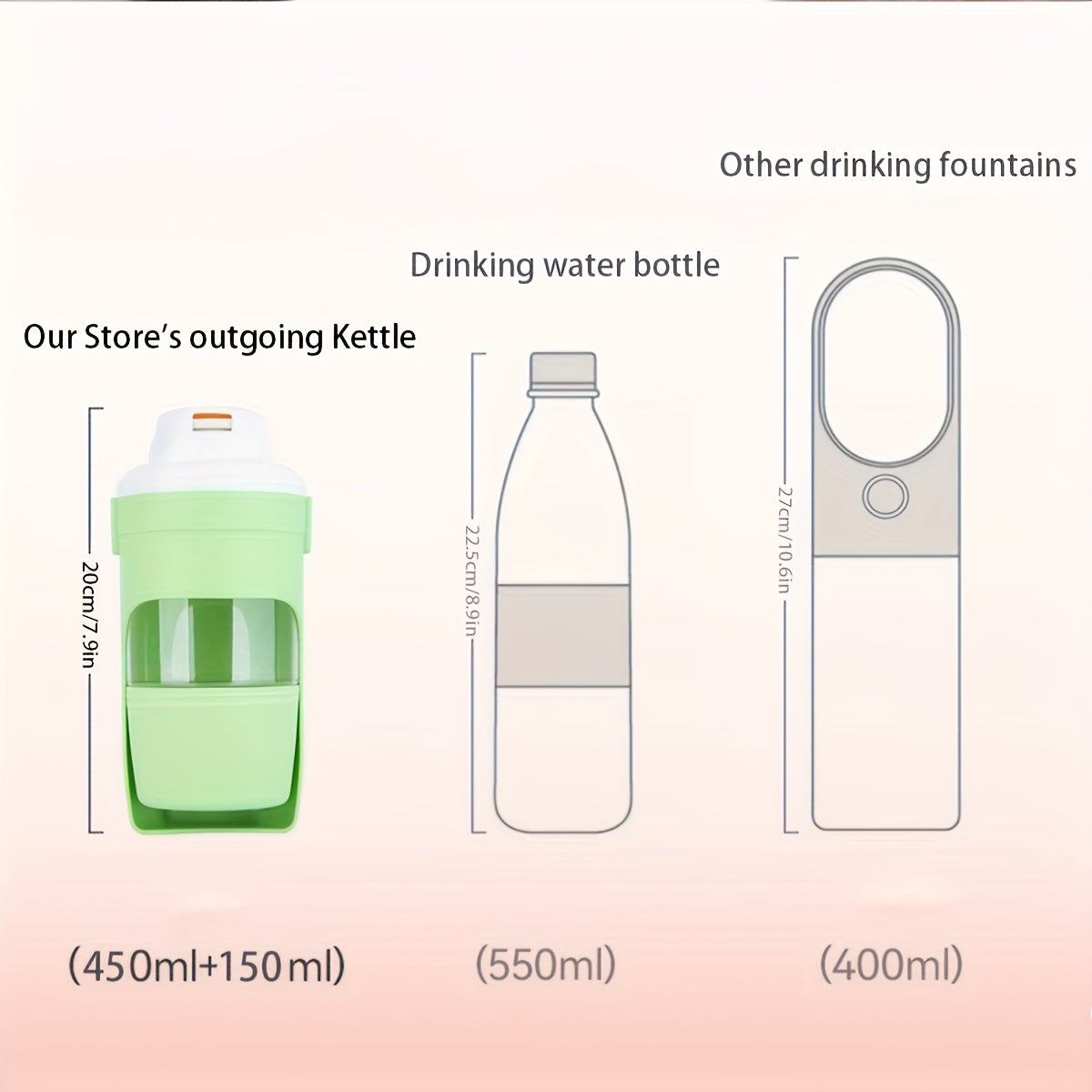 No-Leak Dog Travel Water Bottle | 2-in-1 Pet Drinker & Feeding Bowl for Outdoor Adventures
