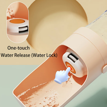 No-Leak Dog Travel Water Bottle | 2-in-1 Pet Drinker & Feeding Bowl for Outdoor Adventures
