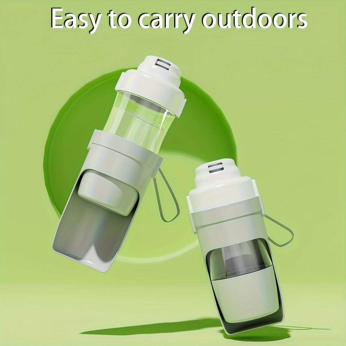 No-Leak Dog Travel Water Bottle | 2-in-1 Pet Drinker & Feeding Bowl for Outdoor Adventures