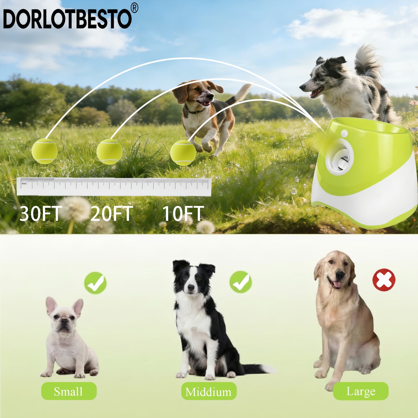 Pet Ball Thrower & Picker Toy - Fun Outdoor Interactive Play - Exercise Dog's Agility and Coordination - Durable Pet Retrieval Tool