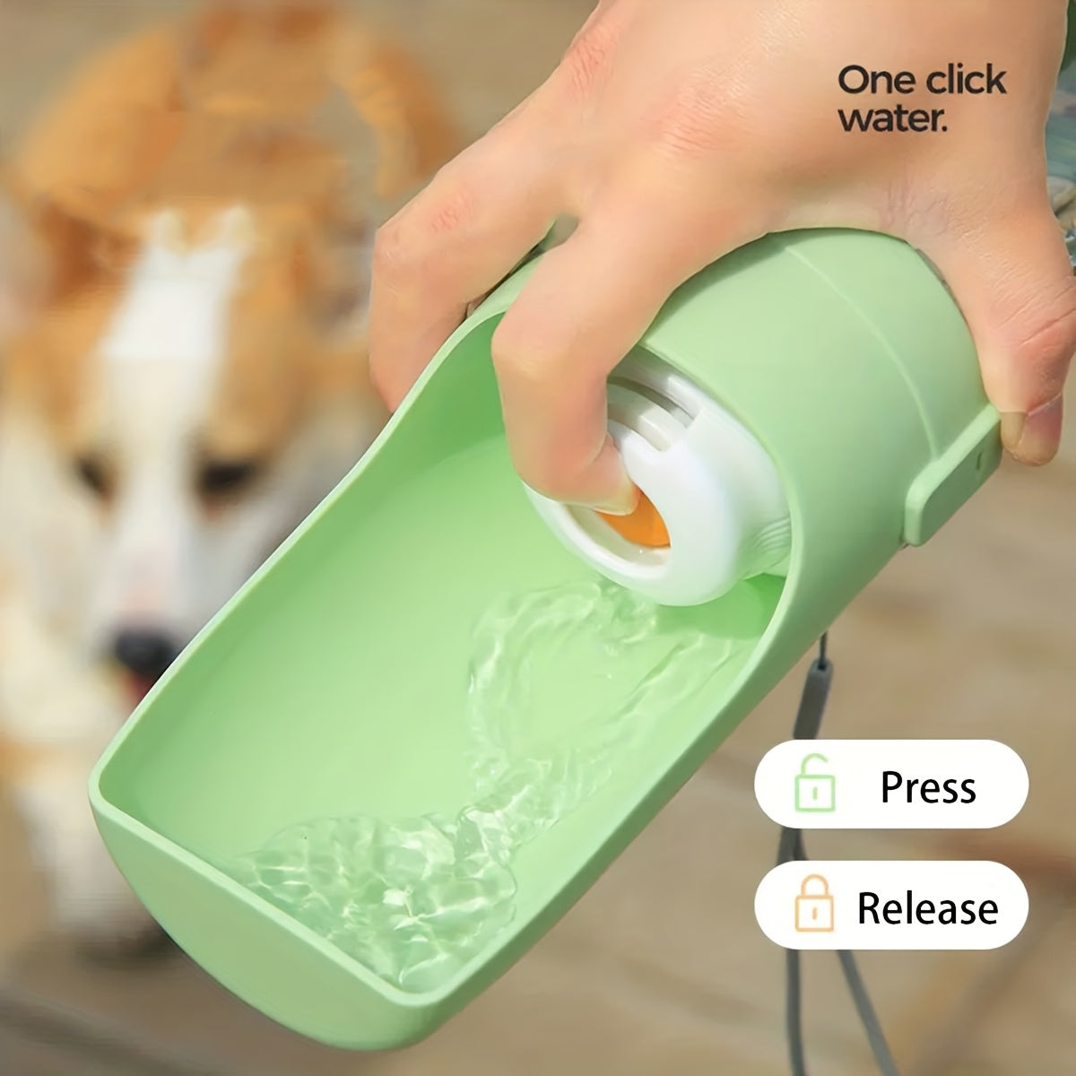 No-Leak Dog Travel Water Bottle | 2-in-1 Pet Drinker & Feeding Bowl for Outdoor Adventures