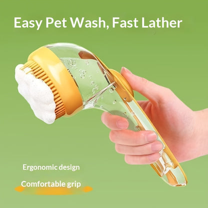 Easy Pet Wash Fast Lather Massage Brush | Ergonomic Handheld Silicone Scrubber for Stress-Free Grooming & Bathing