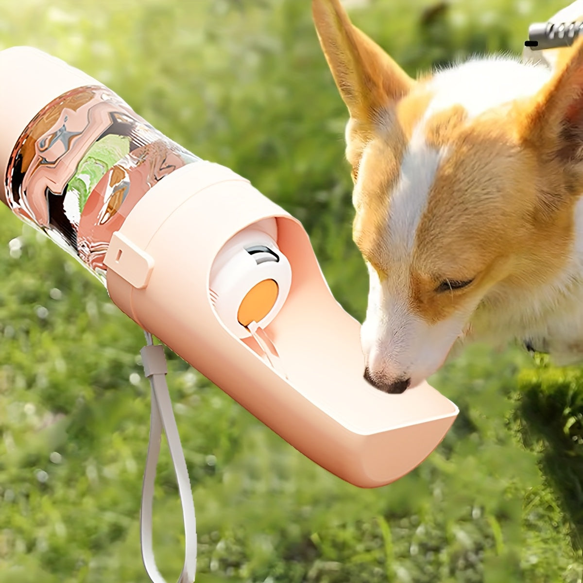 No-Leak Dog Travel Water Bottle | 2-in-1 Pet Drinker & Feeding Bowl for Outdoor Adventures