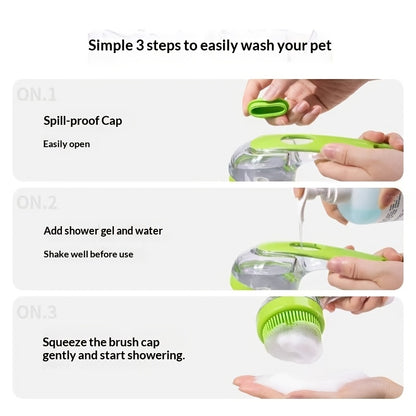 Easy Pet Wash Fast Lather Massage Brush | Ergonomic Handheld Silicone Scrubber for Stress-Free Grooming & Bathing