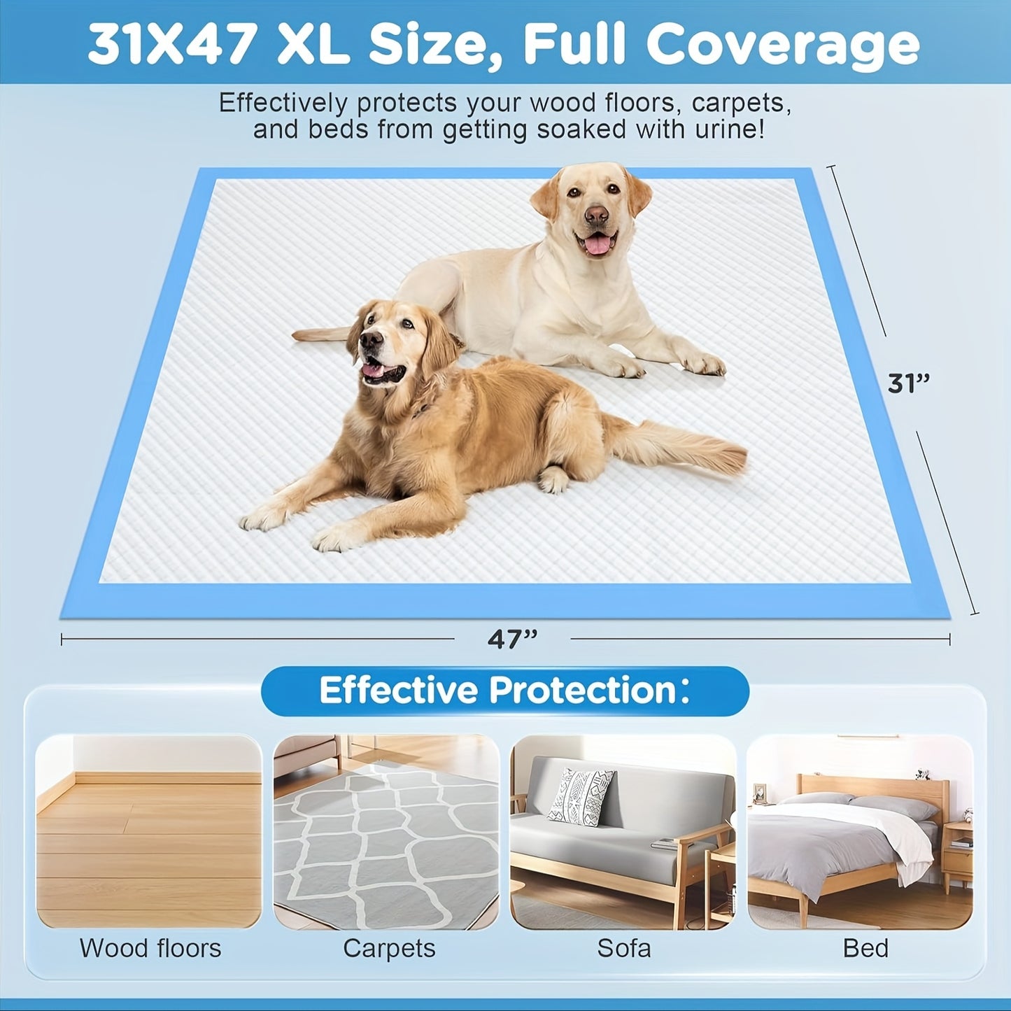 Multi-functional Pet & Baby Training Pads - Super Absorbent, Fast-Drying & Comfortable Leak-Proof Mats for Dogs, Cats and Home Use