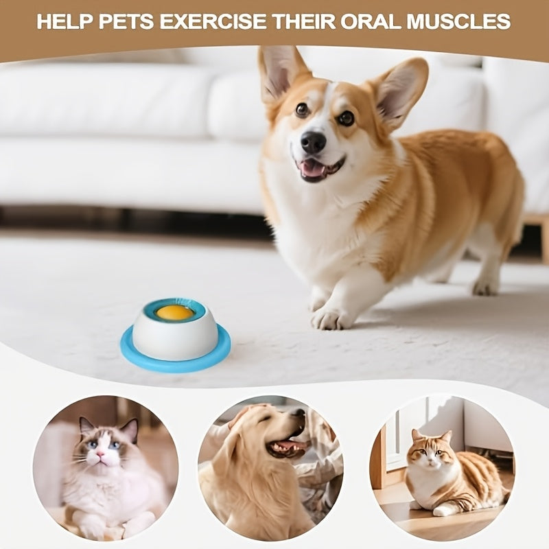 Interactive Pet Roller Licking Feeder - Slow Feeder Dog Bowl for Anxiety Relief & Mental Stimulation - Suitable for Dogs & Cats, Easy to Clean