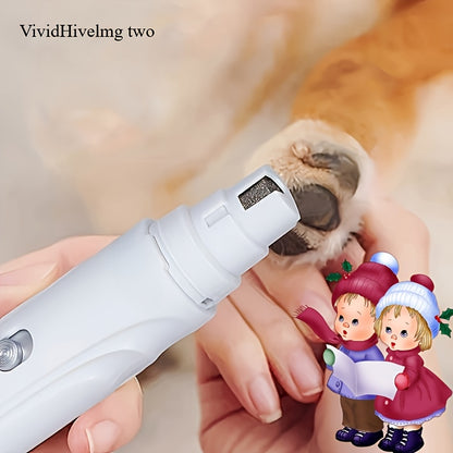 Professional Painless Dog Nail Grinder - Quiet Electric Pet Nail Trimmer for Dogs & Cats, Safe & Effective Grooming Tool for Pet Paw Care