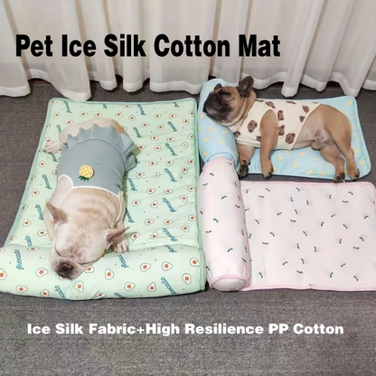 Pet Cooling Mat - Ice Silk Breathable Pad for Dogs & Cats
